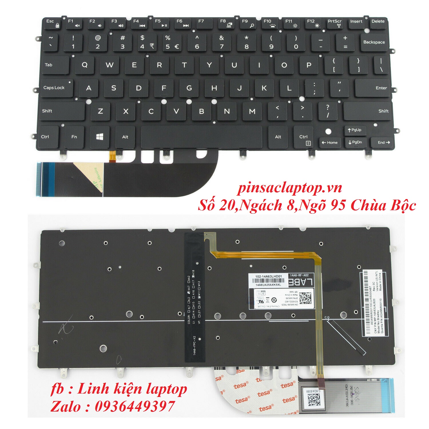 Bàn phím - Keyboard Dell Inspiron 13 7352