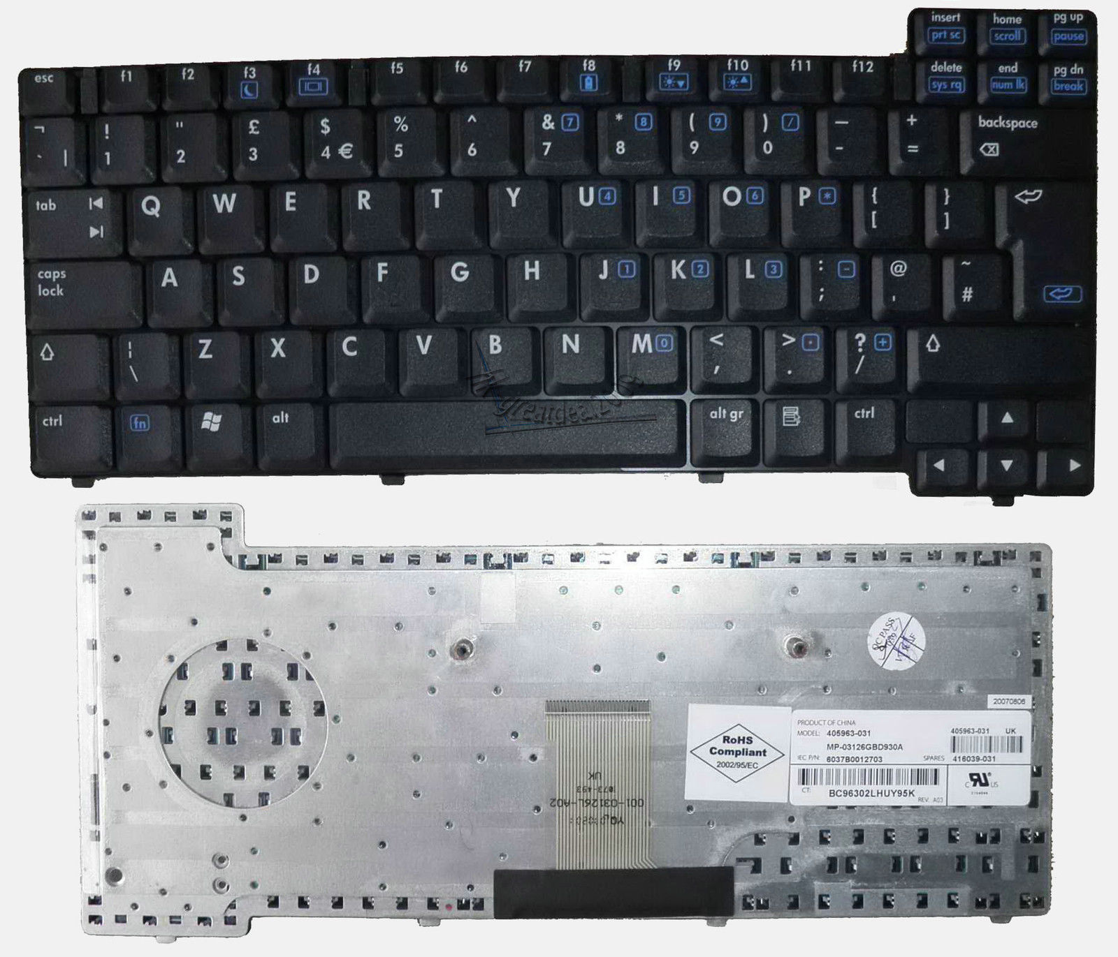 BÀN PHÍM LAPTOP HP COMPAQ - KEYBOARD LAPTOP HP COMPAQ NC6000 NX6100 NX6320