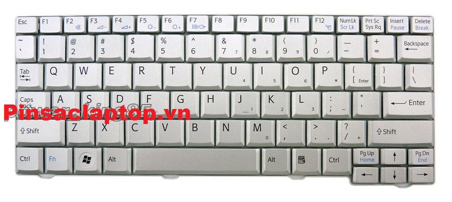Bàn phím Sony Vaio PCG-21314W màu trắng bạc