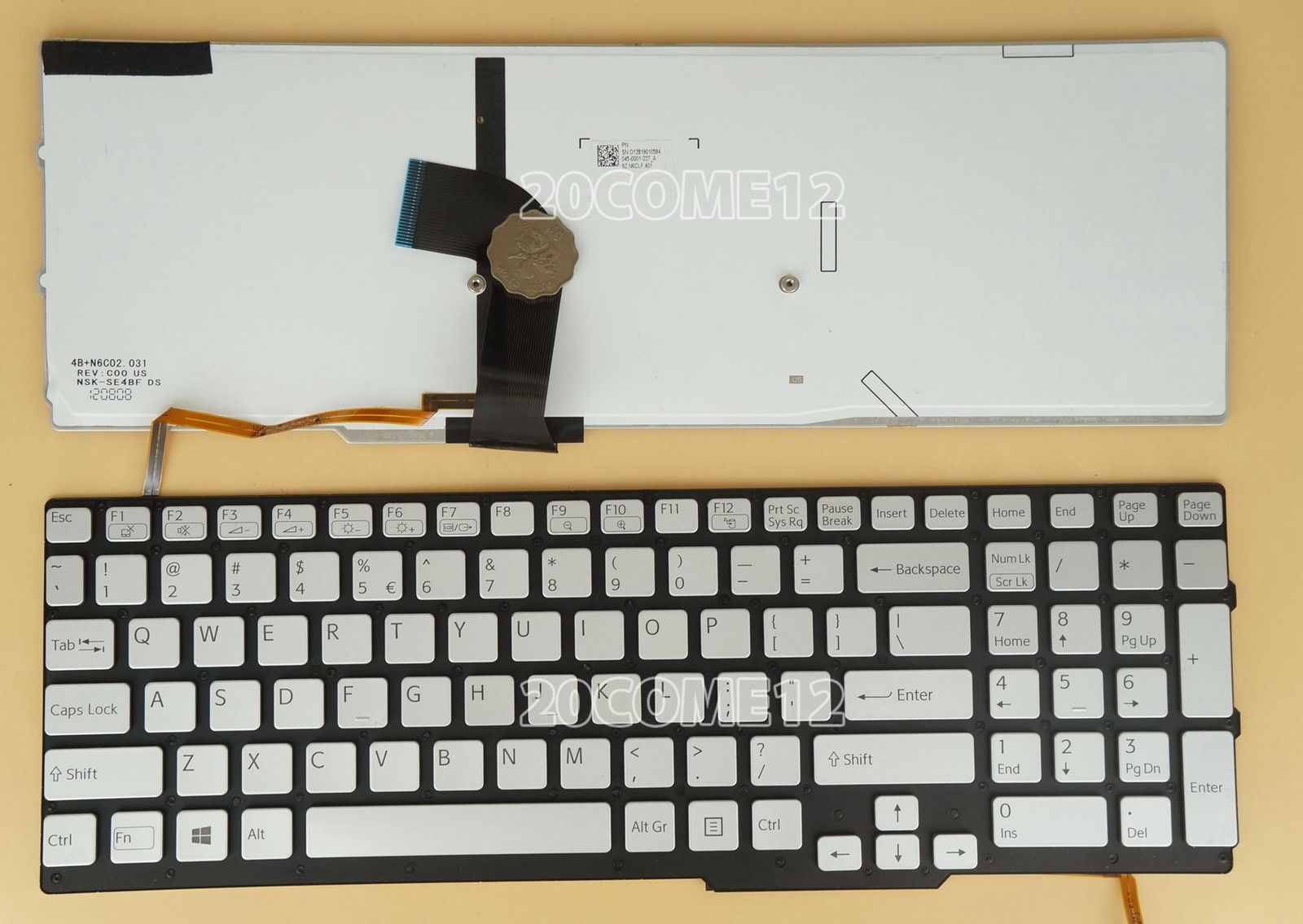 Bàn Phím keyboard laptop Sony Vaio SVS1512AJ màu bạc Bàn Phím Sony Vaio SVS1512AJ màu bạc