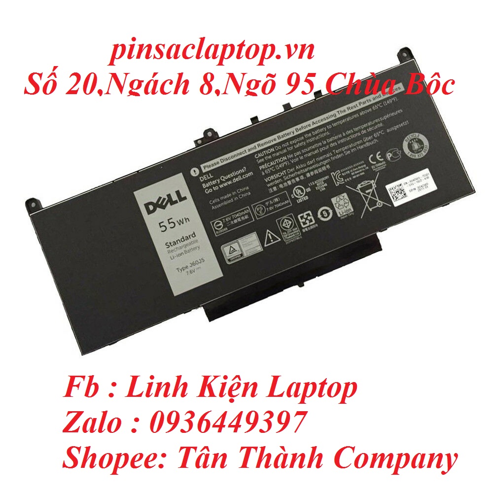Pin Dell - Battery Dell Latitude  J60J5  MC34Y