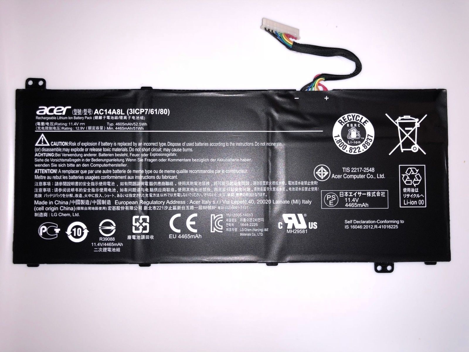 Pin Acer Aspire V15 Nitro Black