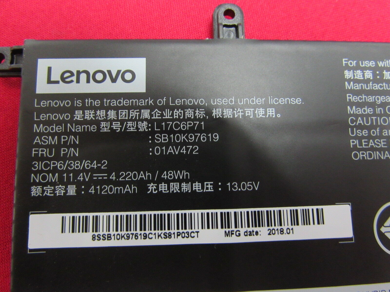 Pin - Battery laptop Lenovo ThinkPad x280