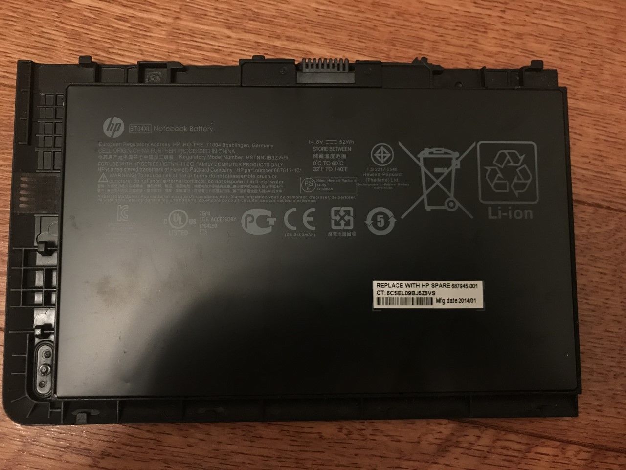 Pin Laptop HP EliteBook Folio 9470m 9480m