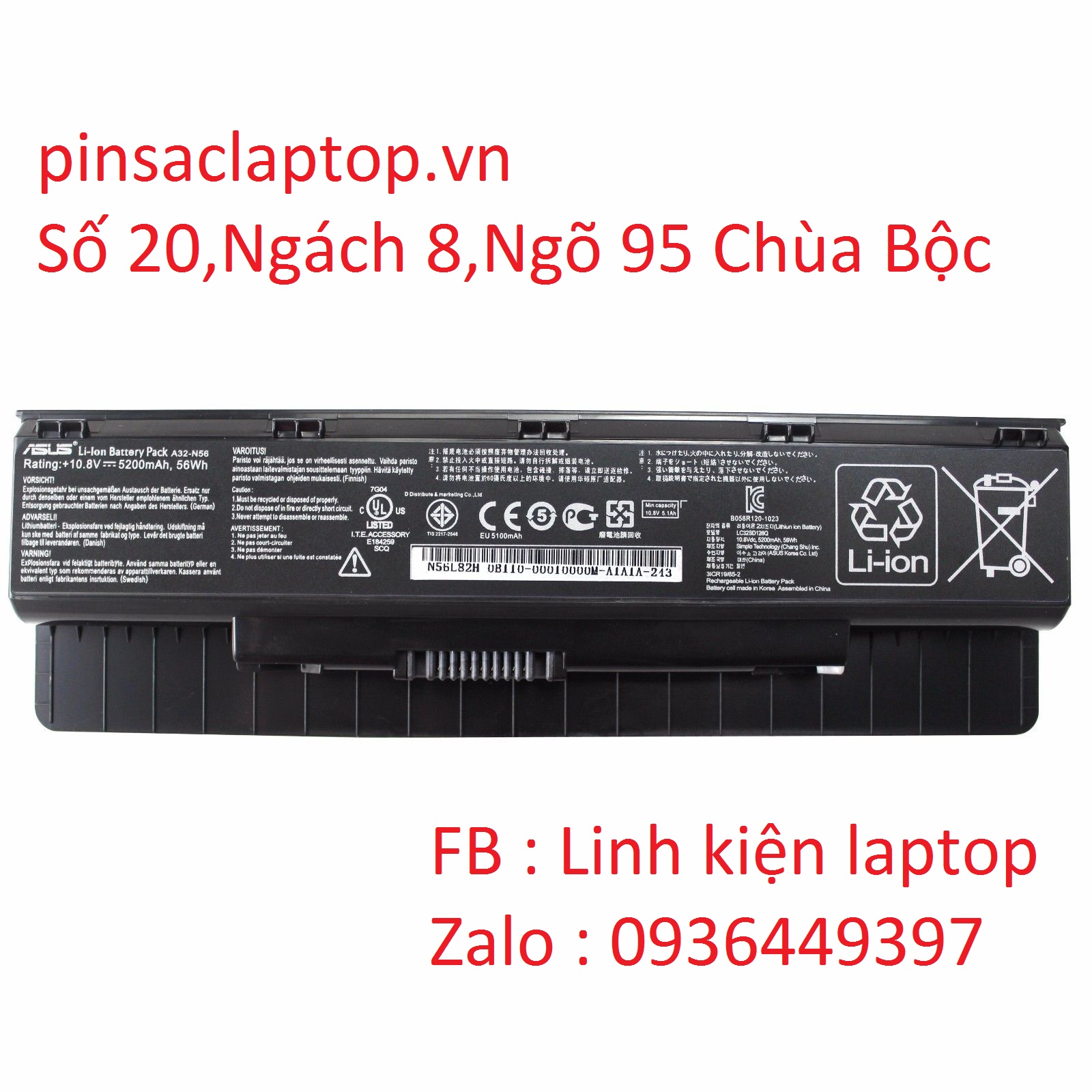Pin Laptop Asus N46 N46V N46VM