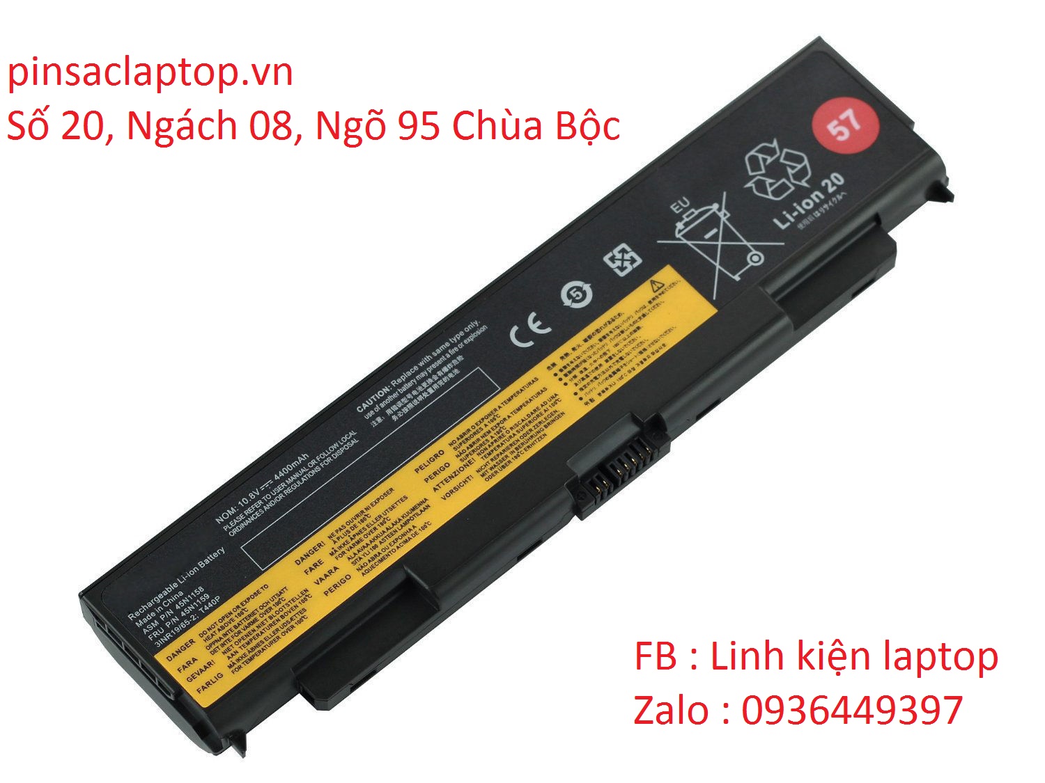 Pin IBM Lenovo Thinkpad T440P 6 Cell