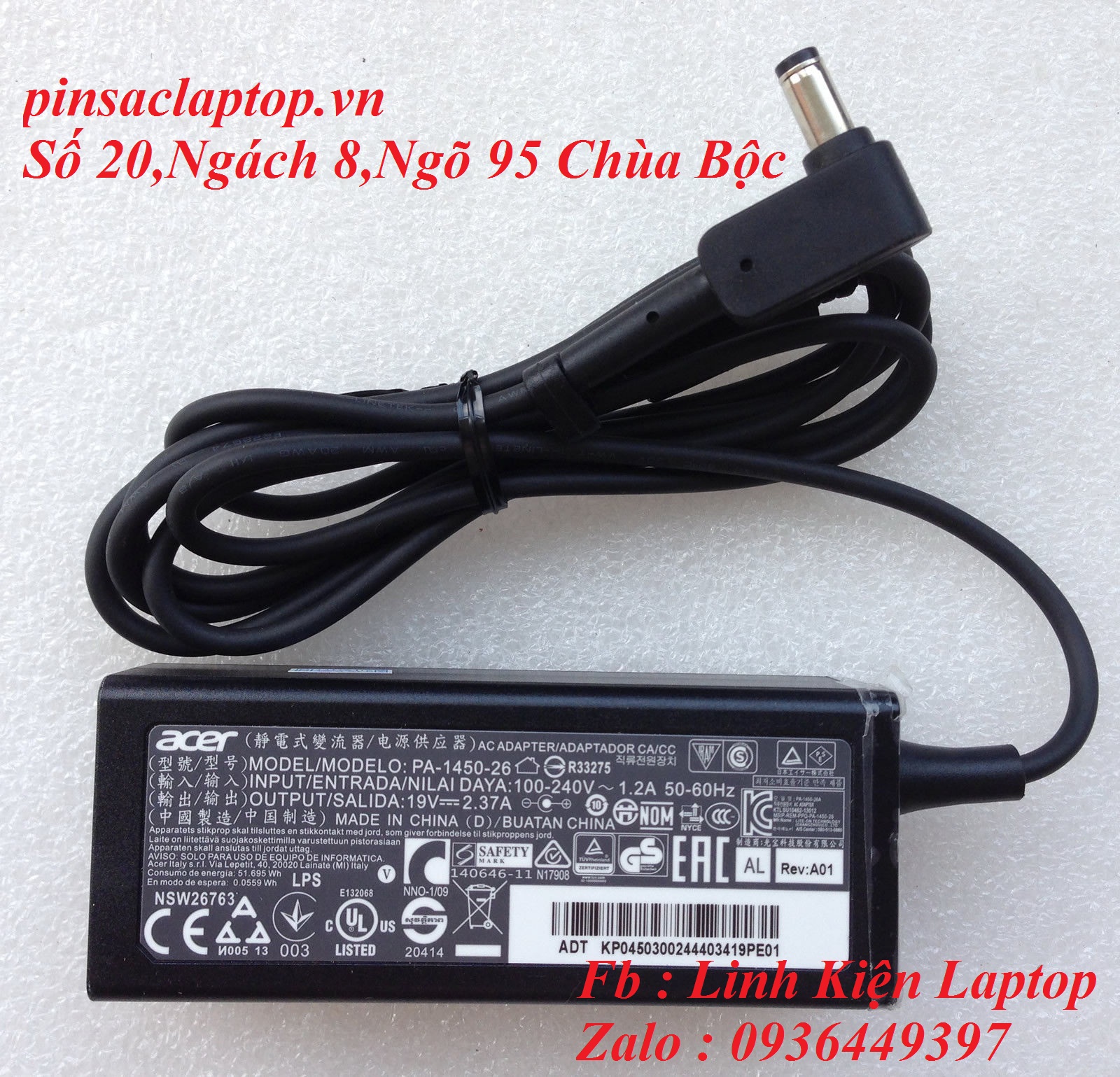 Sạc - Adapter for Acer Aspire F5-573 Sạc - Adapter for Acer Aspire F5-573