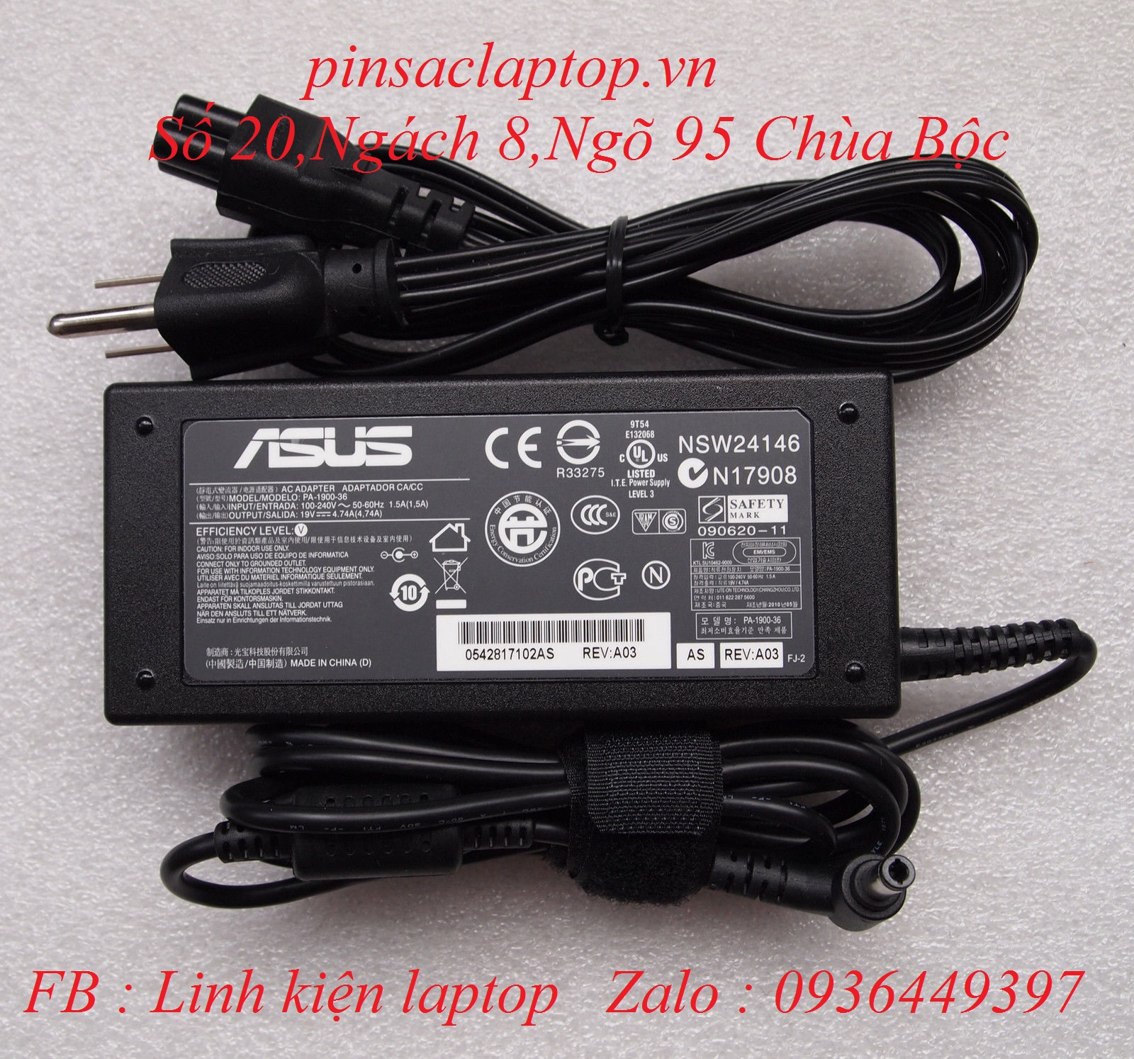 Sạc Adapter Laptop Asus X80H