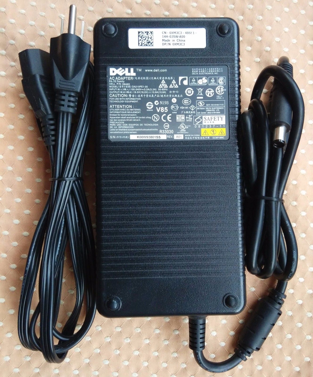 Sạc Adapter Laptop Dell 19.5V 10.8A 210W