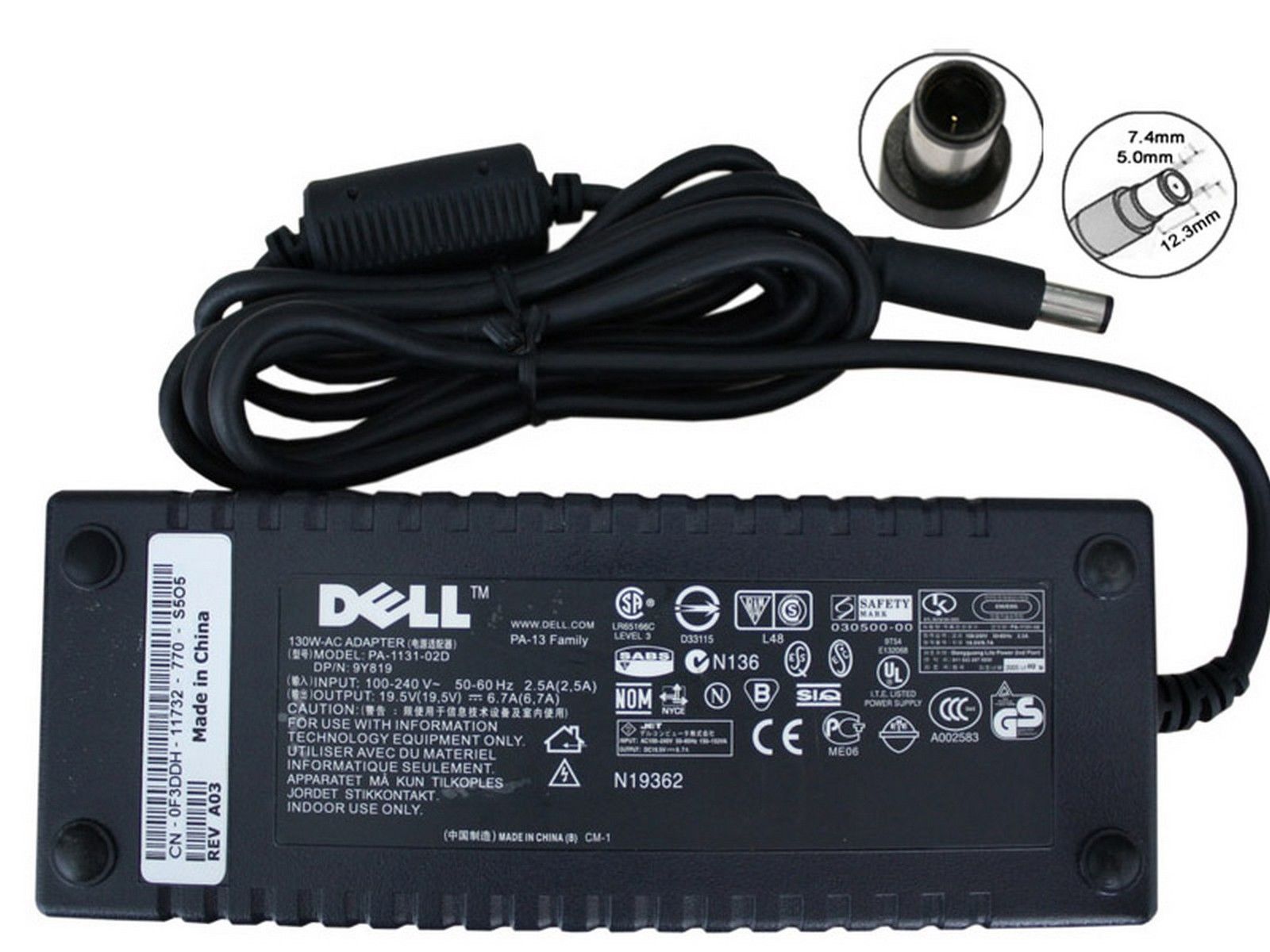 Sạc Adapter Laptop Dell XPS L502X