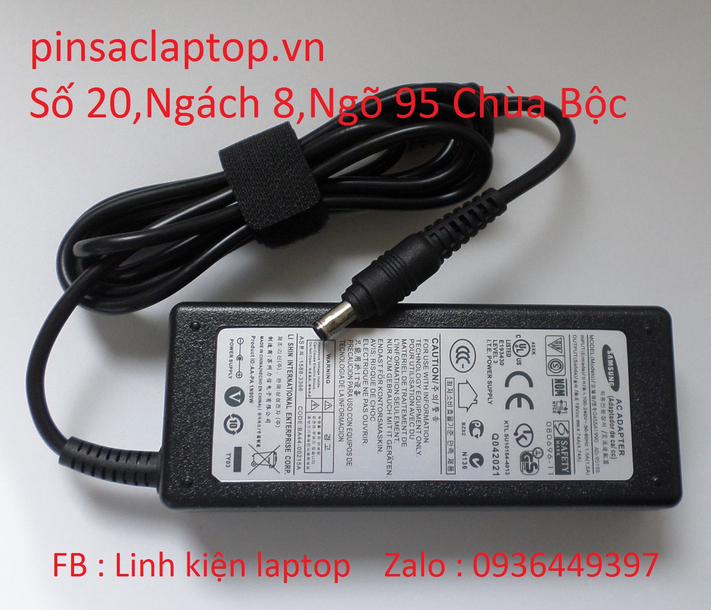 Sạc Adapter Laptop Samsung R590