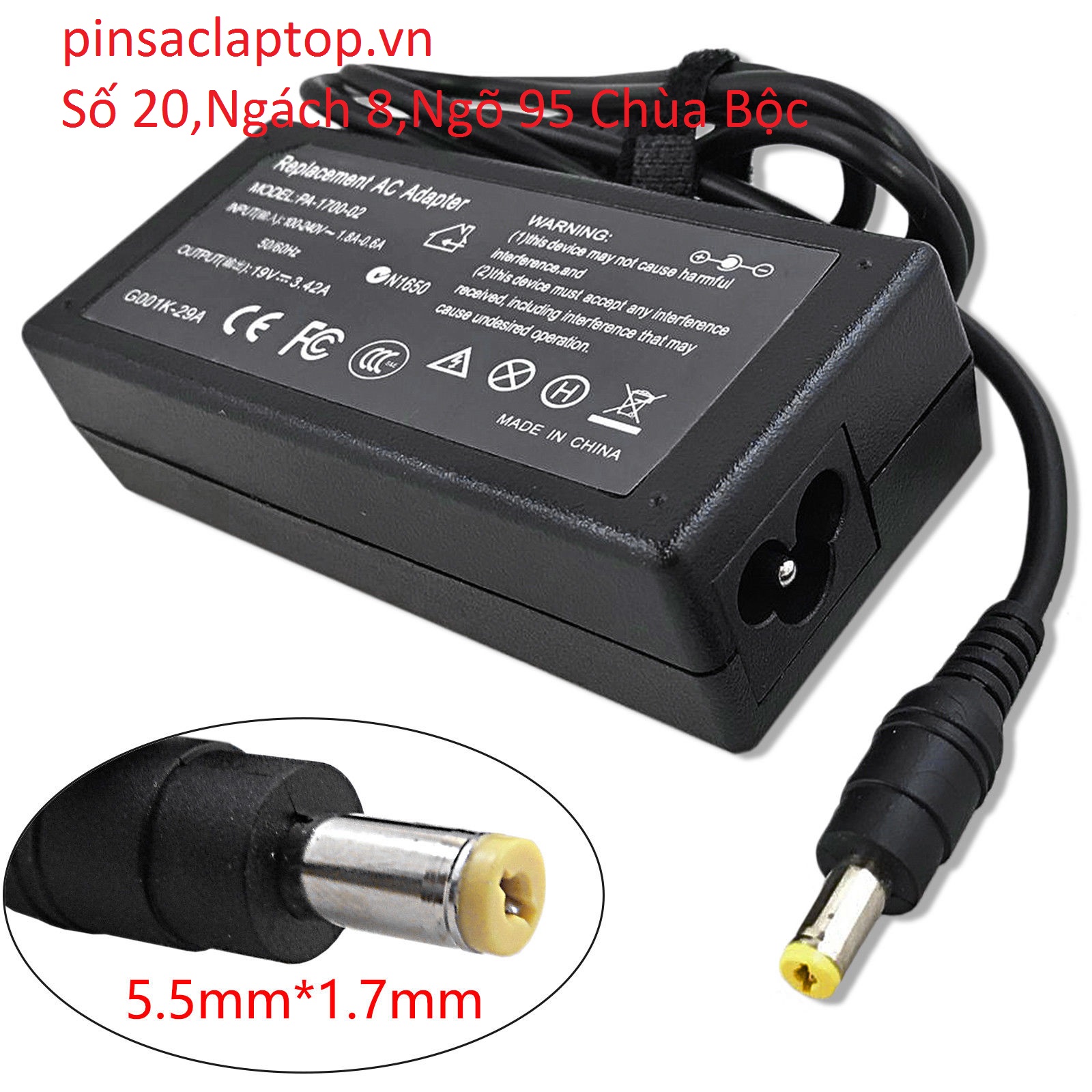 Sạc Adapter Laptop Gateway NV5214U Sạc Adapter Laptop Gateway NV5214U