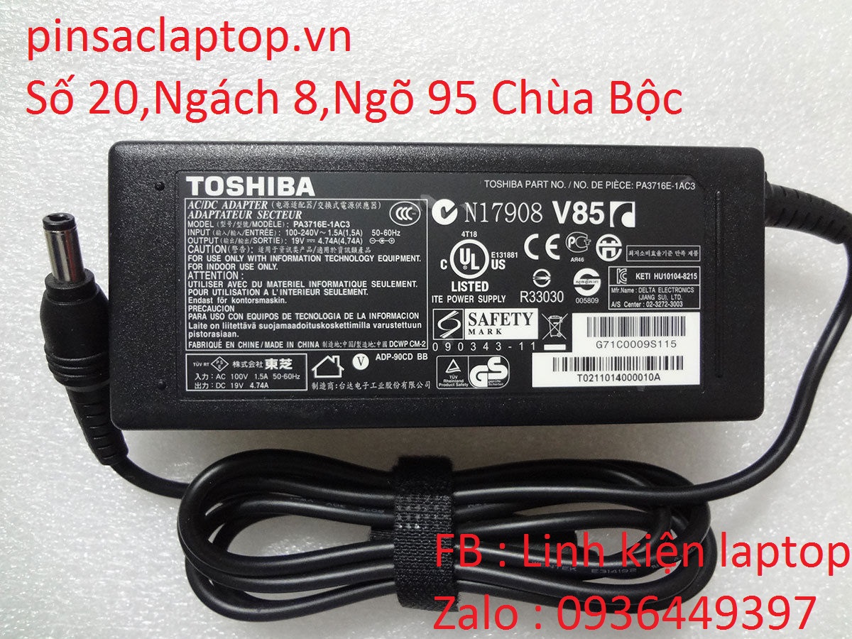 Sạc Adapter Laptop Toshiba Portege R830