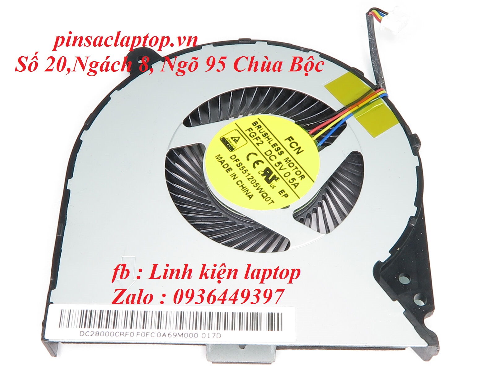 Quạt tản nhiệt laptop Lenovo Ideapad Y700-15ISK
