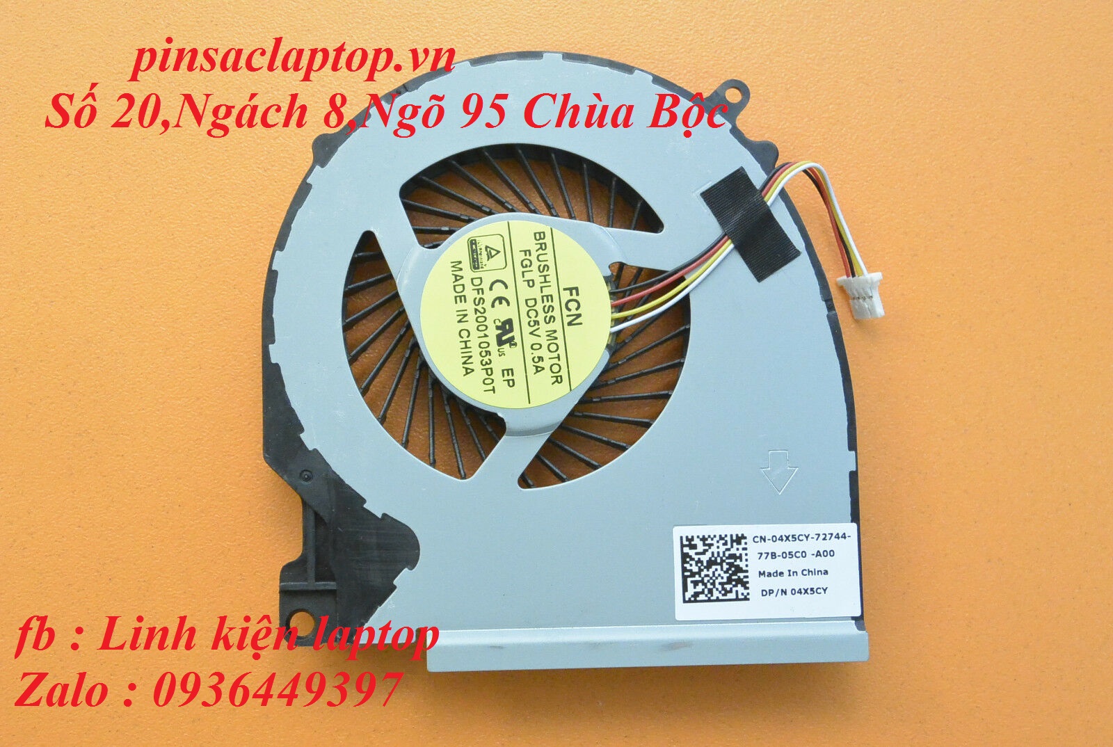 Quạt tản nhiệt laptop Dell Inspiron 15P-1548 7557 7559